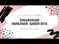 PENGENDALIAN MANAJEMEN SUMBER DATA