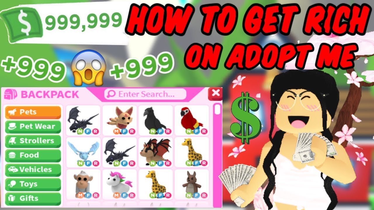 The Real Way To Get Rich On Adopt Me Roblox Youtube - how to get rich in roblox