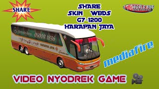 Share Skin WBDS Nuansa Indonesia Harapan Jaya|world bus driving simulator| Nyodrek dalam game. screenshot 4