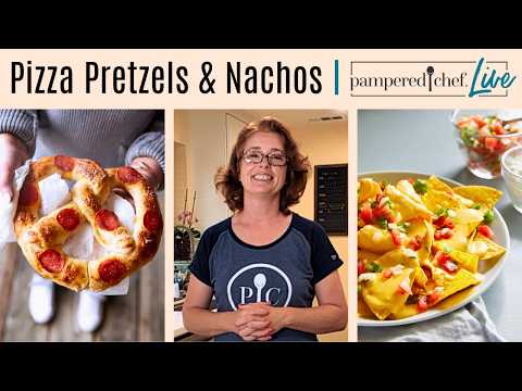Pizza Pretzels With Homemade Nacho Cheese | Pampered Chef Live