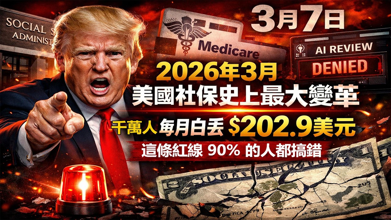 3 月 7 日起！美國社保 1935 年以來最大巨變，千萬人每月白丟 $202.9。#移民政策 #綠卡 #美國生活 #美國華人