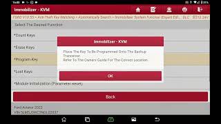 LAUNCH X431 IMMO ELITE: Anti-Theft Key Matching for Ford Aviator 2022