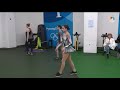 Alina Zagitova and Evgenia Medvedeva warmup before skate
