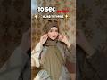 Quick 10 Second No Pin Hijab Tutorial /Full Video By Areeba tahir  #hijabtutorial #tutorial #shorts