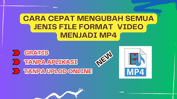Gratis !! Cara Mengubah Format Video Segala Jenis file Ke MP4