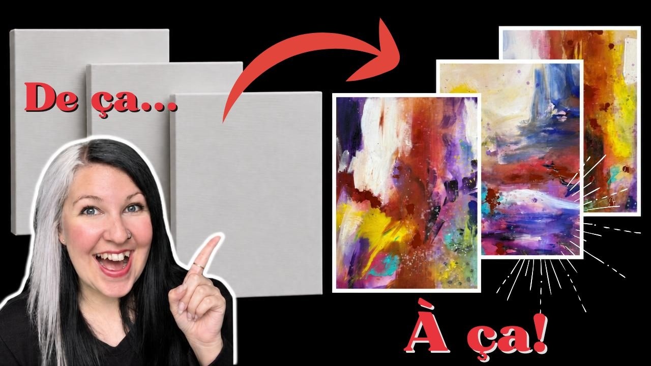 Je peins 3 toiles en moins de 30 minutes | Processus artistique en temps (presque) réel