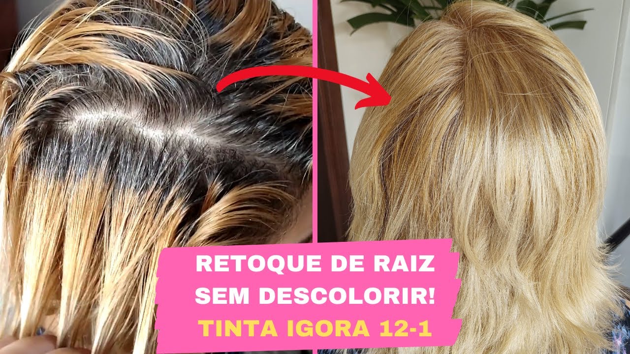 A MELHOR TINTA PARA CLAREAR CABELO ESCURO - RETOQUE DE RAIZ DO CABELO LOIRO SEM DESCOLORIR ♥ EM CASA