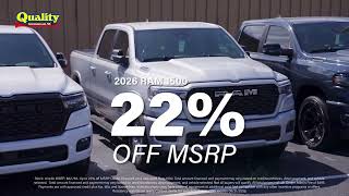 Up to 22% Off 2026 RAM 1500! | Quality Chrysler Dodge Jeep RAM