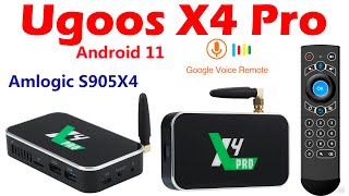 Ugoos X4 Pro Tv Box Android 11 Smart Tv Box S905x4 Ddr4 4gb 32gb Wifi 1000m X4 Cube X3 Pro S905x3