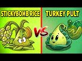 STICKYBOMB RICE vs TURKEY PULT - Who Will Win? - PvZ 2 Battlez Plant Max Level
