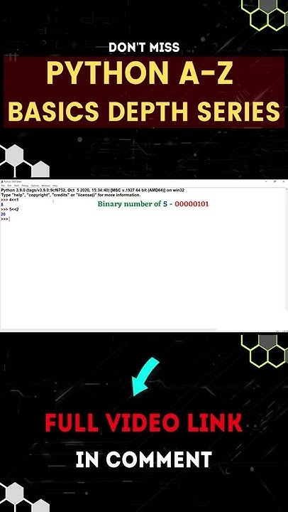 Bitwise Left Shift operator using example in python #telugu #coding # ...
