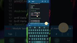 Multiply in tensorflow python pydroid3