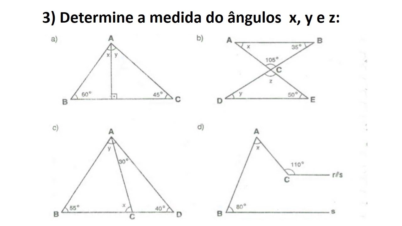 Ângulos Internos de Triângulos - Parte 3; - YouTube