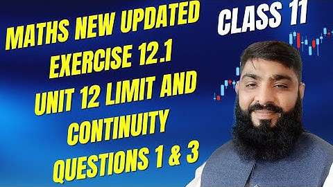 Exercise 12.1 class 11th Maths New Book 2025 unit 12 limit and Continuity