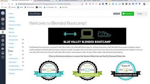 Canvas Course Structure: Buttons and Modules