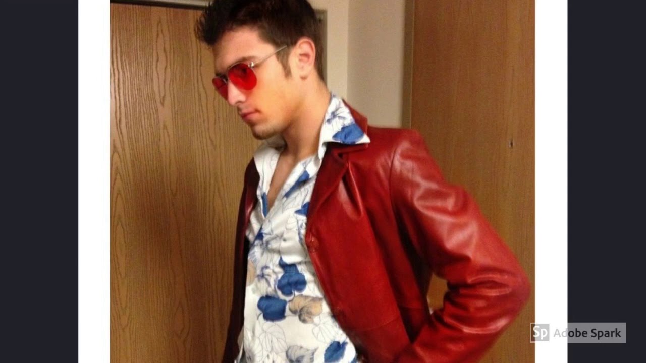 Brad Pitt Red Leather Jacket Mens Red Jackets