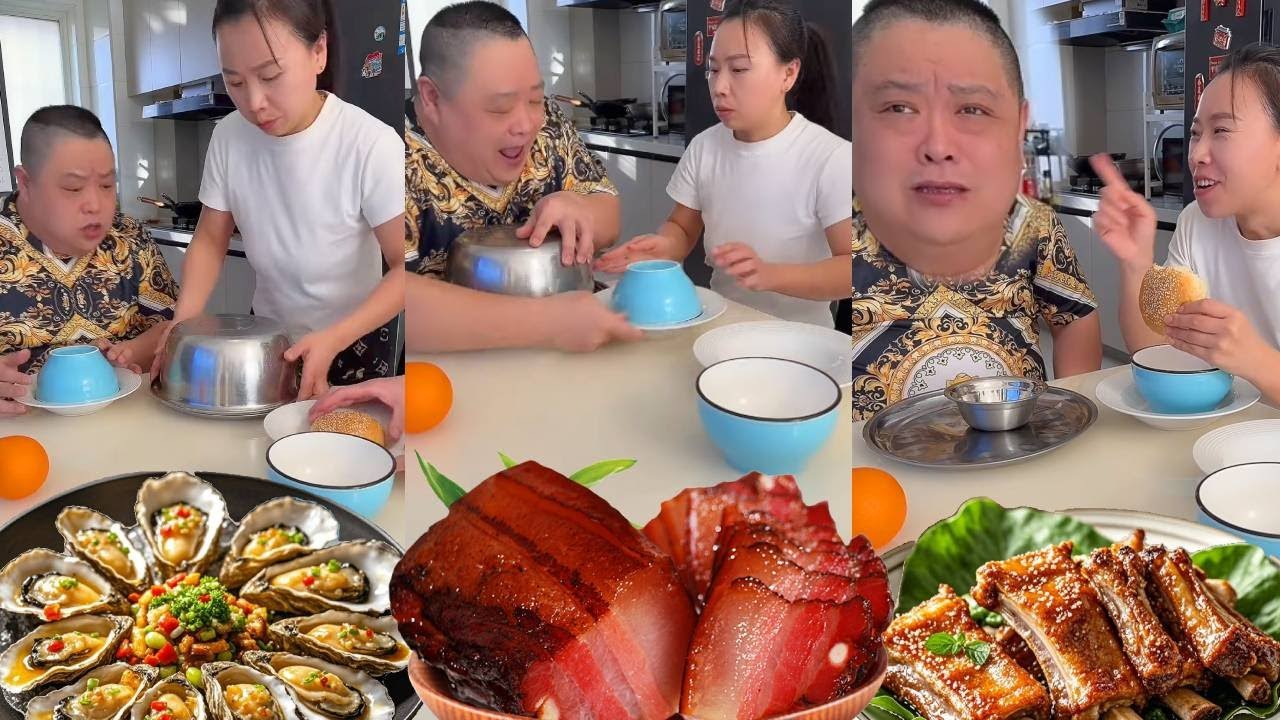 蠢老公抢走大盆，以为吃到红烧肉，其实只有空气【朱大帅and依美姐】