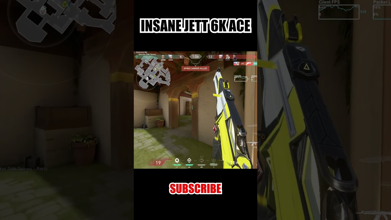 INSANE Jett 6K Ace - Valorant Gameplay #shorts