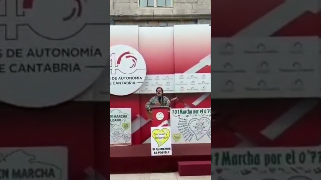 Canción "Si queremos es posible" ( Mario San Miguel) Marcos en el Parlamento de Cantabria en 2023.