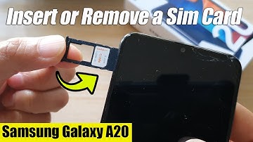 How to Insert or Remove a Sim Card on the Samsung Galaxy A20 (June 2021)