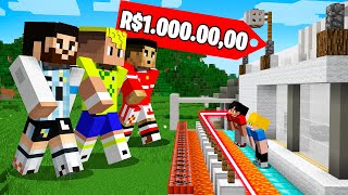 BASE de R$1.000.000,00 contra JOGADORES da COPA no Minecraft!