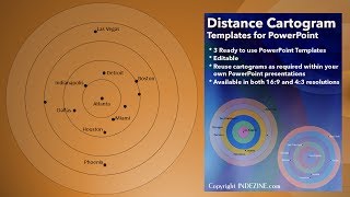 Distance Cartogram PowerPoint Templates