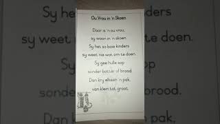 Grade 1 Afrikaans Ou vrou in n skoen