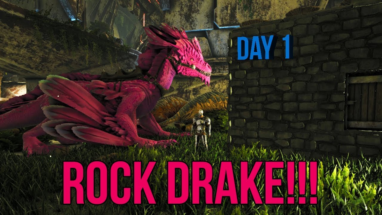ROCK DRAKE On my FIRST DAY!! - Ark Aberration Expansion #1 - YouTube