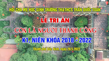 Lễ Tri Ân Con là Người thành công, K1 Niên khóa 2018 2022 Trường TH&THCS Trần Quốc Toản, Tp Bắc Ninh