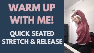 Quick Seated Stretch. Release Tension, Reset & Warm Up Before Singing 🗣️Physical Vocal Warmup💙