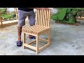 Amazing Best Idea Folding Wooden Outdoor Chair // DIY Low Profile Smart Wood Chair Save Space