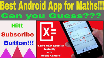 Best Android App to Solve Maths Question!!! [Hindi/Urdu]