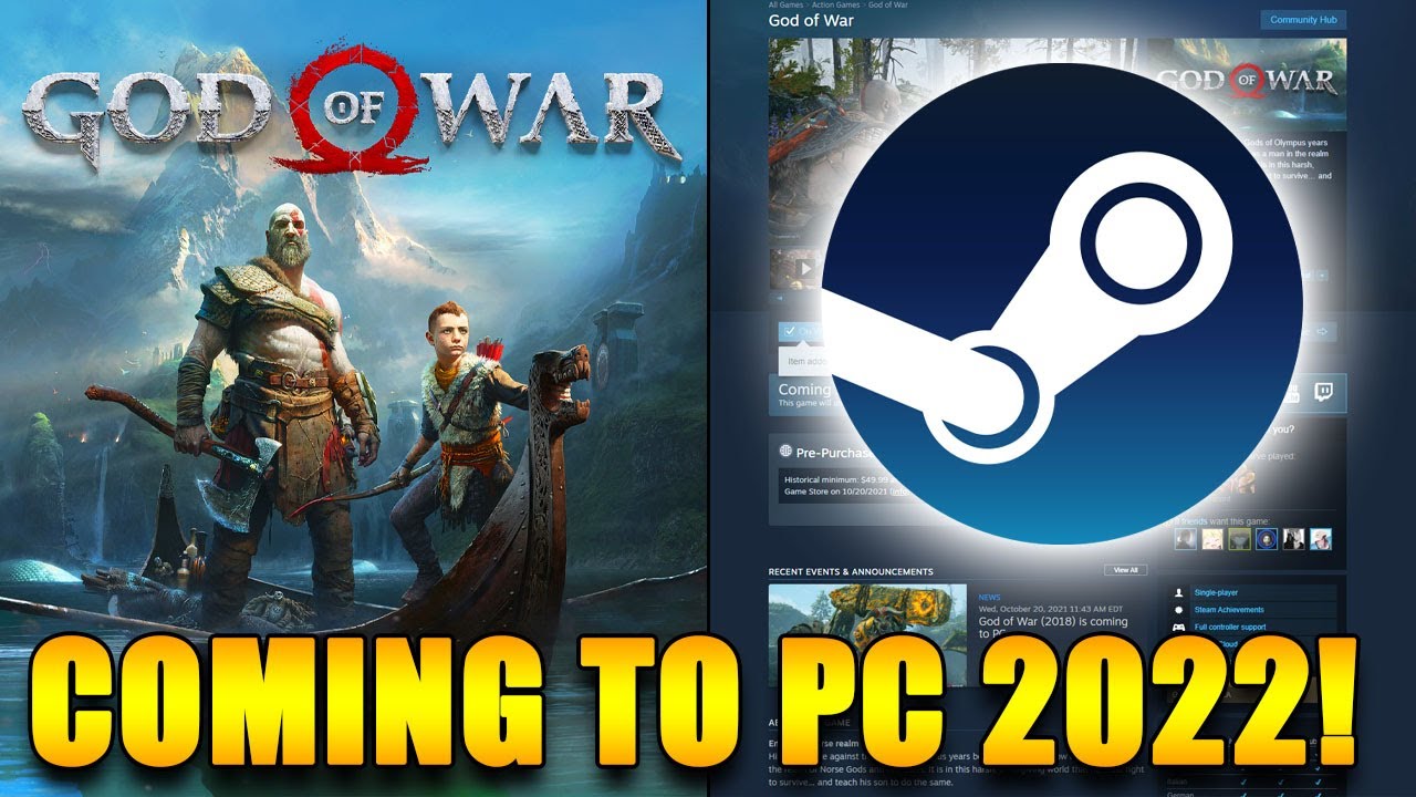 IGN on X: 2018's God of War is on its way to PC, arriving for Steam in  January 2022.   / X