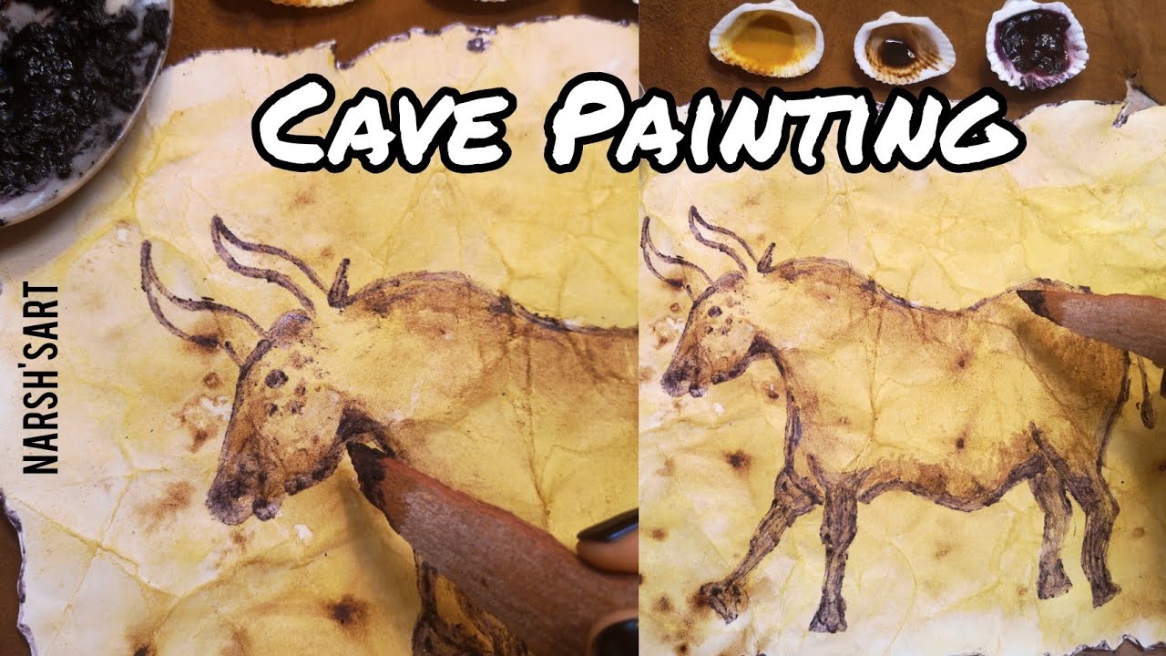 How To Make A Stone Age Inspired Cave Painting Prehistoricart Caveart Maxresdefault