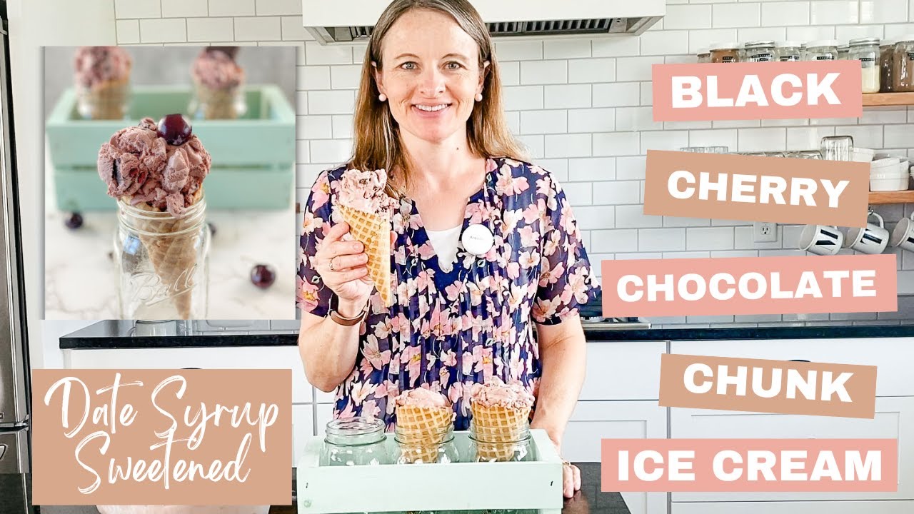 DATE SYRUP ICE CREAM | Black Cherry Chocolate Chunk Ice Cream