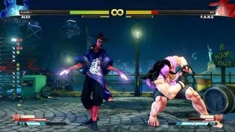 STREET FIGHTER V AE  Alex VT2 vs Lv8 CPU FANG VT2