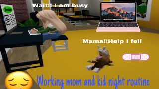 Working mom and baby night routine / brookhaven rp / roblox