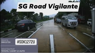 26nov2020 #SDK1272U toyota camry turn into wrong lane and drove against traffic direction screenshot 5