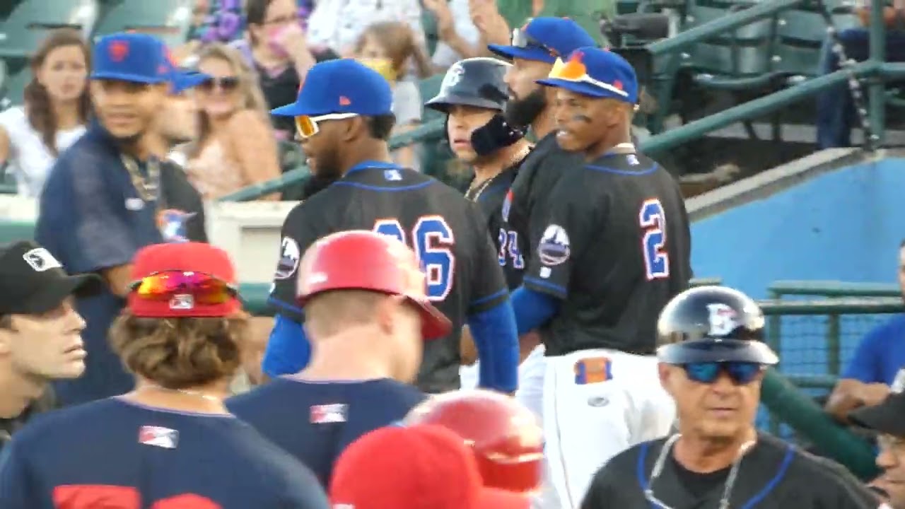 Mets Prospect Francisco Alvarez HBP Benches Clear HD YouTube