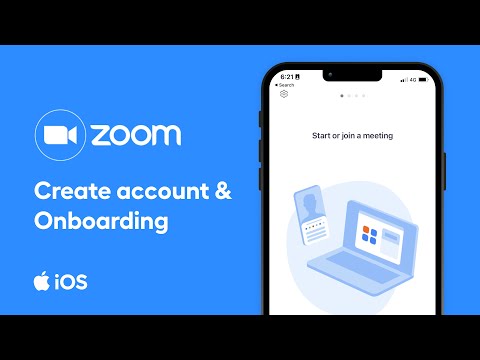 Zoom Meeting iOS App Create account and Onboarding