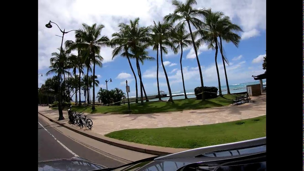 Waikiki empty road/side walks YouTube