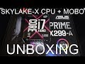 7800X CPU & ASUS Prime-A Unboxing. Skylake-x x299