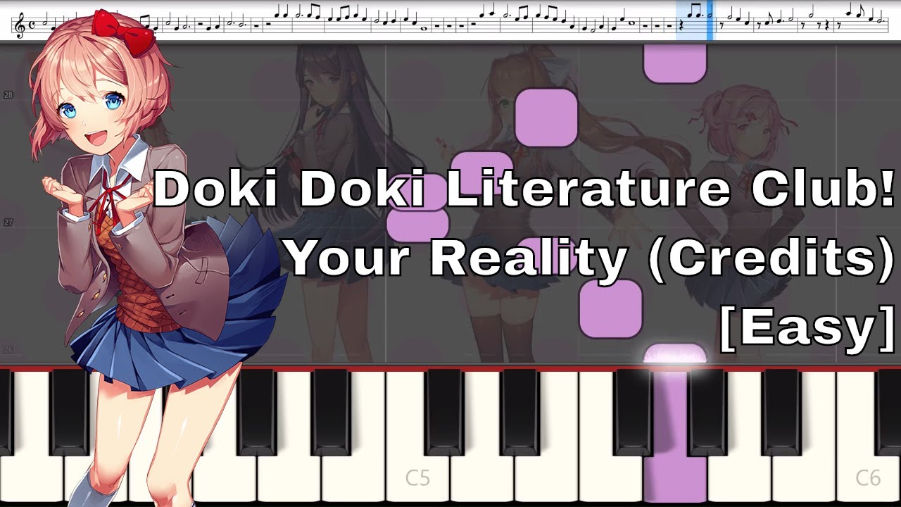 Ddlc Your Reality Piano Transcription By Hicco Friskmada - your reality roblox piano