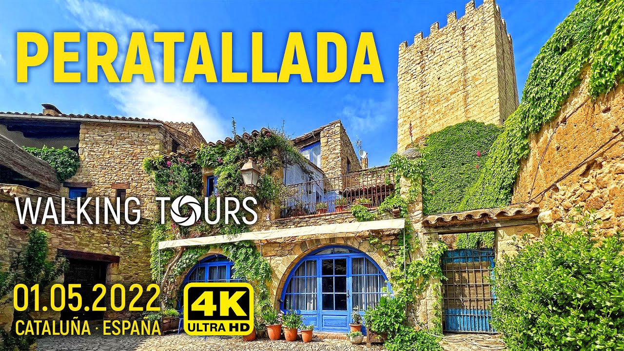 4K Peratallada (Catalonia, Spain) Walking Tour • May 2022