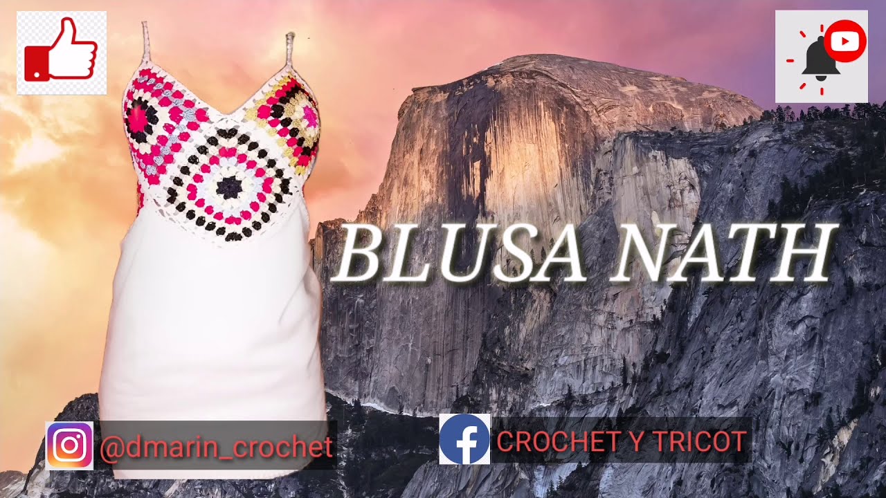Blusa a crochet con tela *super fácil* BLUSA NATH