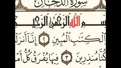 سورة الدخان مكتوبة |رعد الكردي.