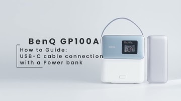 BenQ GP100A Portable Projector–How to charge with power bank via USB-C