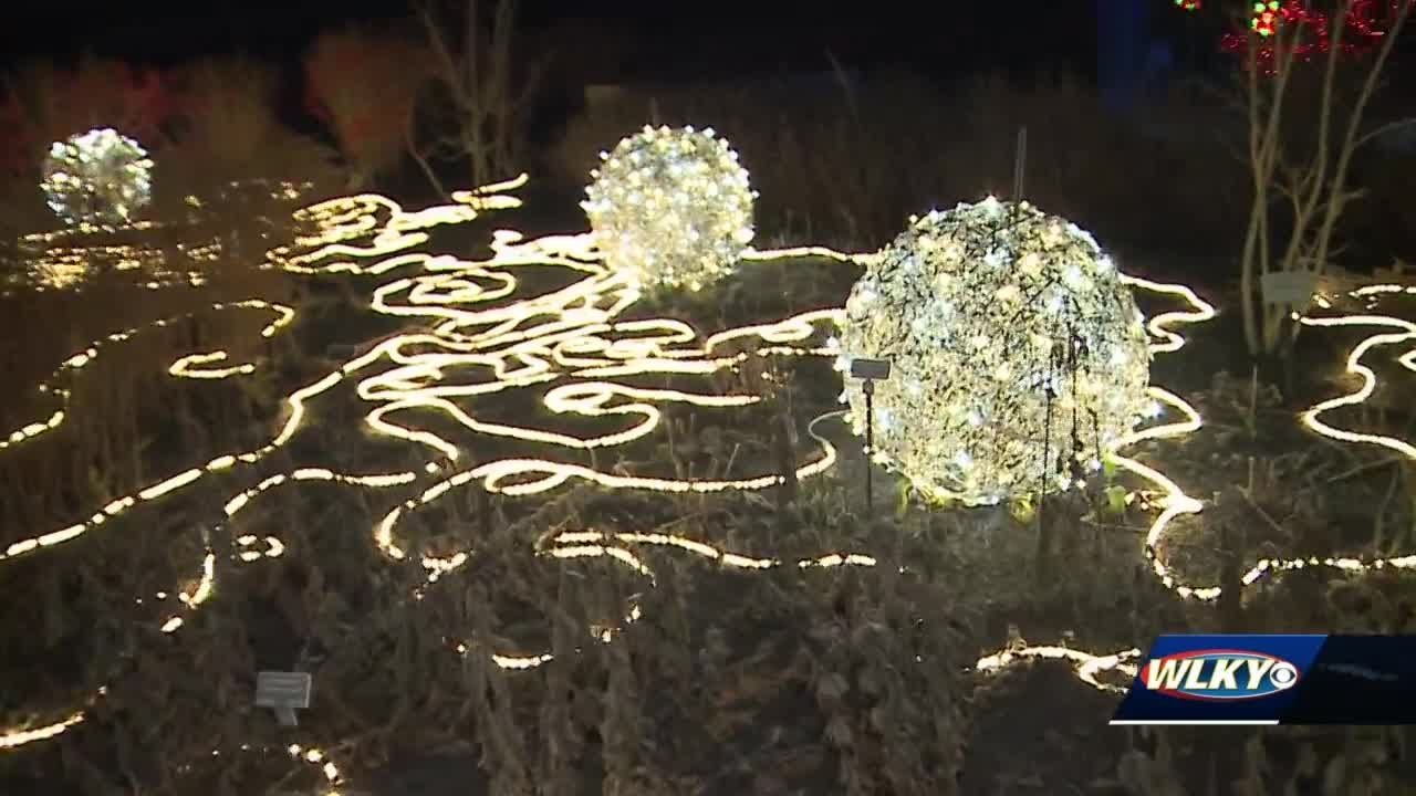 Waterfront Botanical Gardens lit up for the holiday season