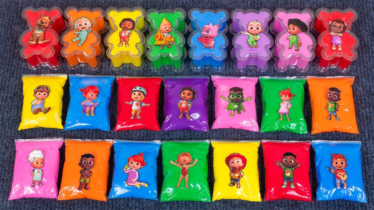 Rainbows Bear Toys 🌈 Looking Cocomelon with Rainbow SLIME Colorful! Satisfying, ASMR