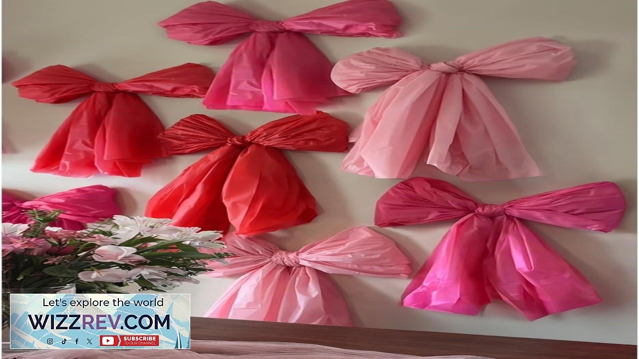 Valentines Day Decorations Set of 6 DIY Giant Wall Bows